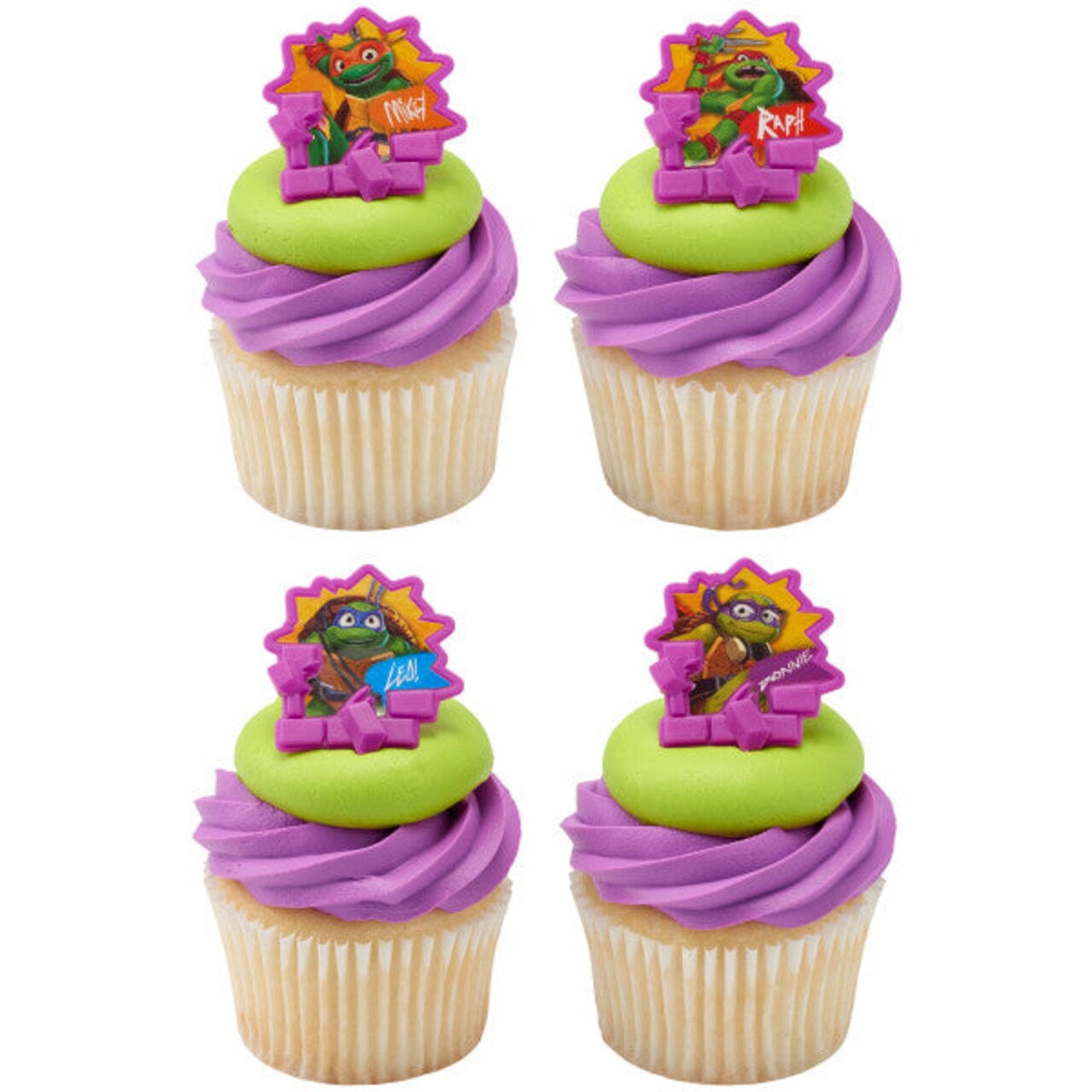 Teenage Mutant Ninja Turtles Turtle Power Cupcake Rings, 12ct